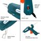 Professional Hot Glue Gun and Sticks Set Full Size 60W High Power Fast Heating Heavy Duty Silicone Glue Gun Kit for Crafts, DIY Repairs (Green)